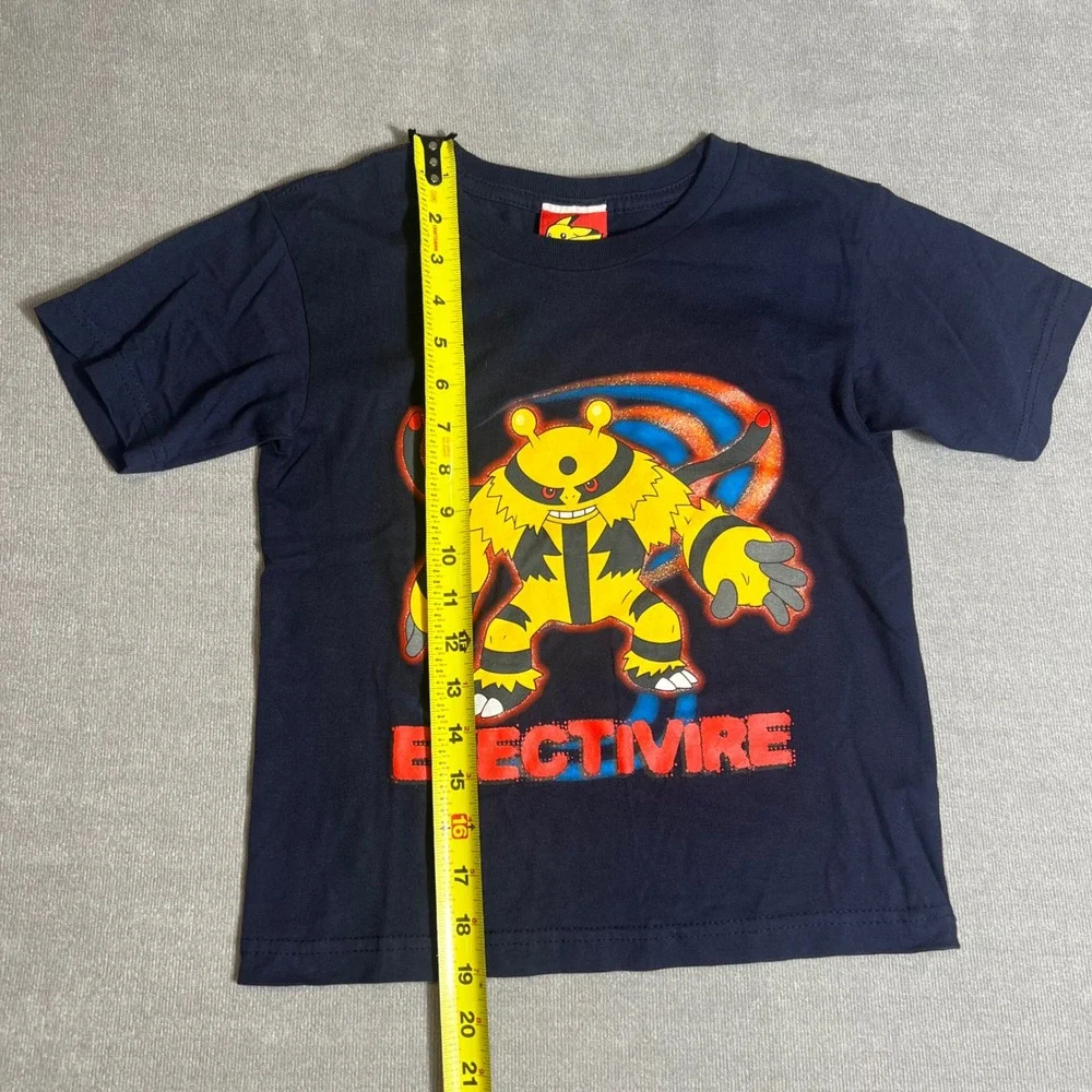 Vintage 2007 Pokemon Electivire Navy Blue Graphic T-Shirt Kids Size Medium M - Picture 2 of 7
